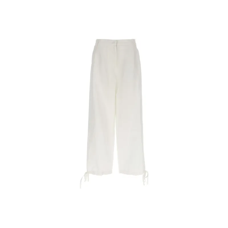 MSGM Elasticated Ankles Wide Leg Trousers-0