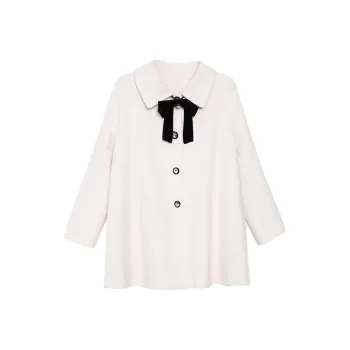 DEAR DEER PUFF Coats Women's White