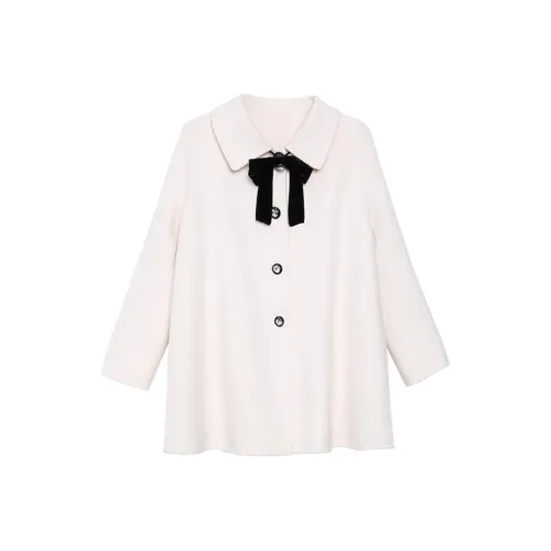 DEAR DEER PUFF 화이트 여성 코트