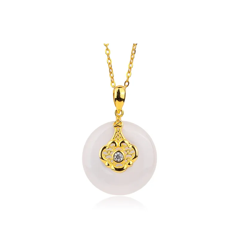 CHINA GOLD Natural Agate Necklaces Women's-0