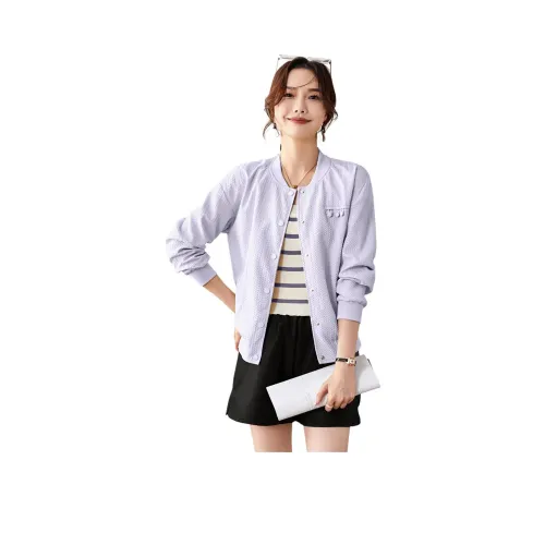 TERRE BLEUE Baseball Jacket Women's Purple