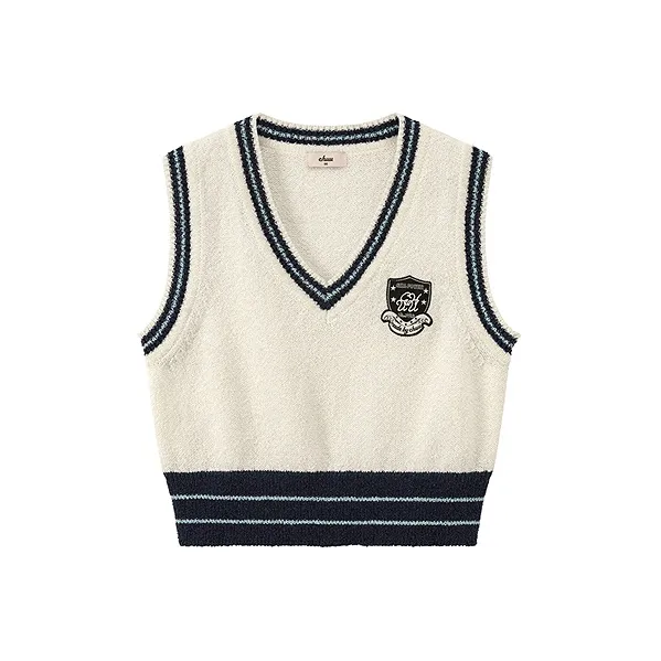 CHUU Vests Women's White Apricot-0