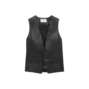 SAINT LAURENT Leather Waistcoat