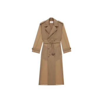 SAINT LAURENT Trench Coat Women's Beige