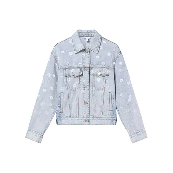 Miss Sixty Cropped Coats Women's Light Blue