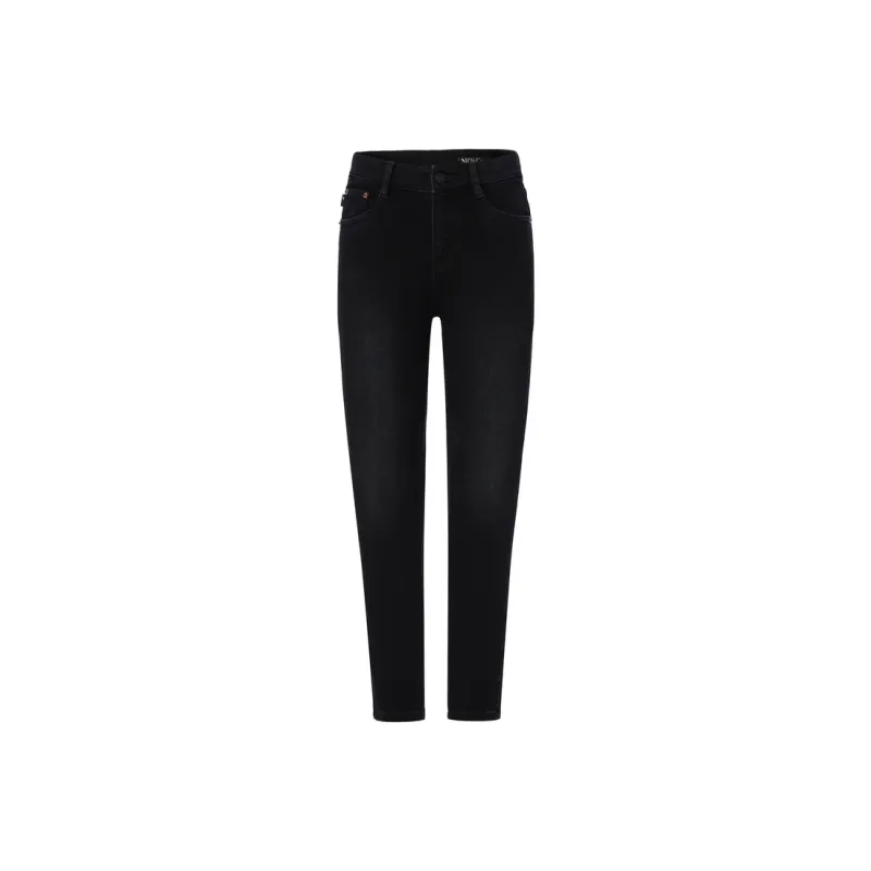 MO&CO Casual Pants Women's Denim Black-0