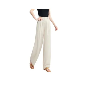 TOUCH Casual Pants Women's Linen Beige