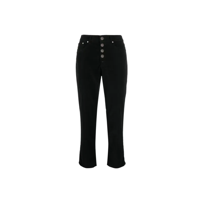 Dondup Mid-Rise Tapered-Leg Cropped Jeans-0