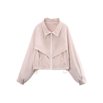 A Paradise For Awakening Cropped Coats Women's Pink