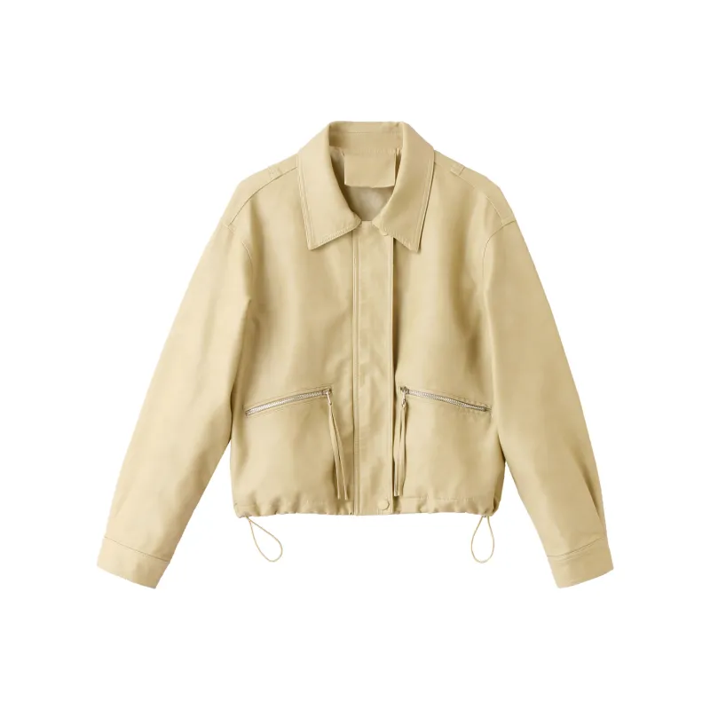 Yi Mengyuan Leather Jacket Women's-0