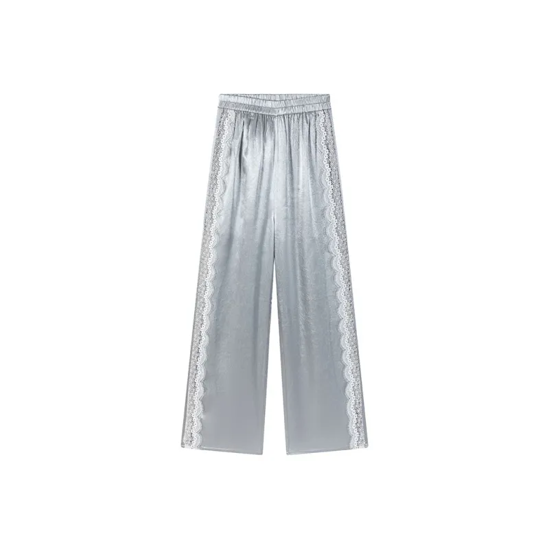CARIEDO Casual Pants Women's Silver Snow Grass Green-0