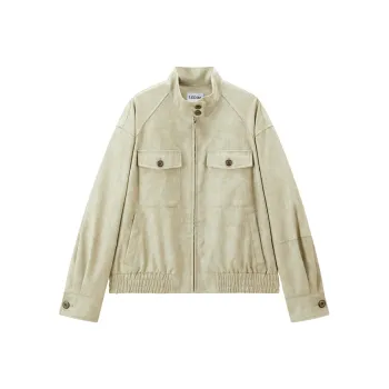 LEDIN Leather Jacket Women's Matte Mint Green