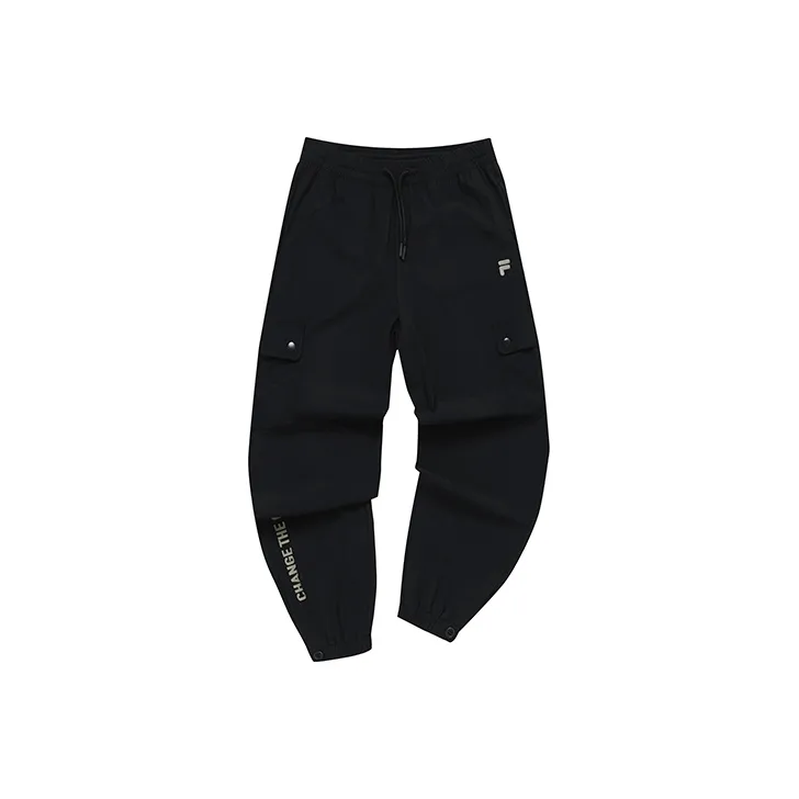 FILA FUSION Trending Street Series Casual Pants Women's Pitch Black-0