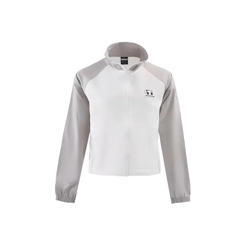 XTEP Sports Life Collection Trench Coat Women's Raw White/Sand Gray-0
