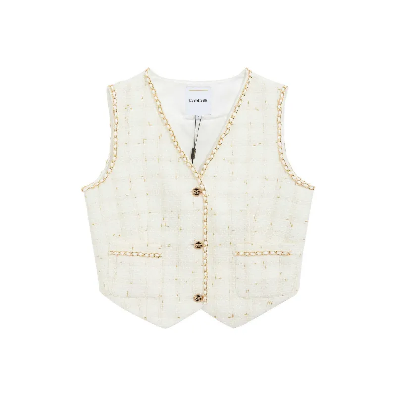 Bebe FW24 Vest Women's Raw White-0