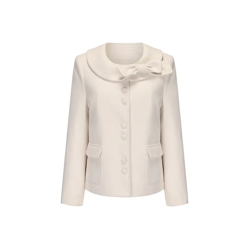 CHIWAWAMEME Velvet-feel Coat Women's Milk White-0