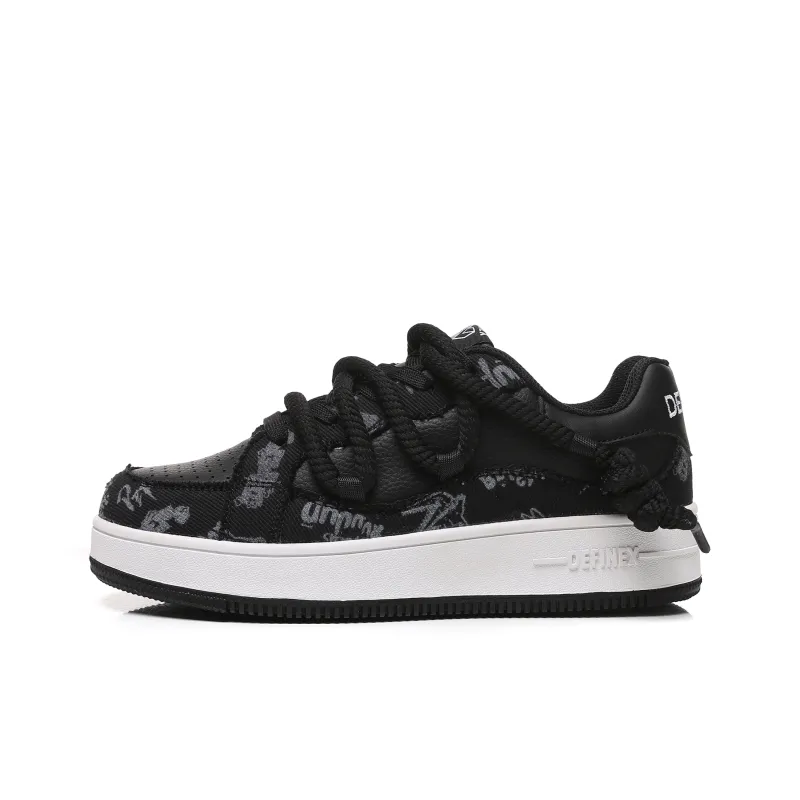 Dnnnn Height Increasing Balance Abrasion Resistant Waterproof Slip Resistant Low Top Skateboard Shoes Unisex-19