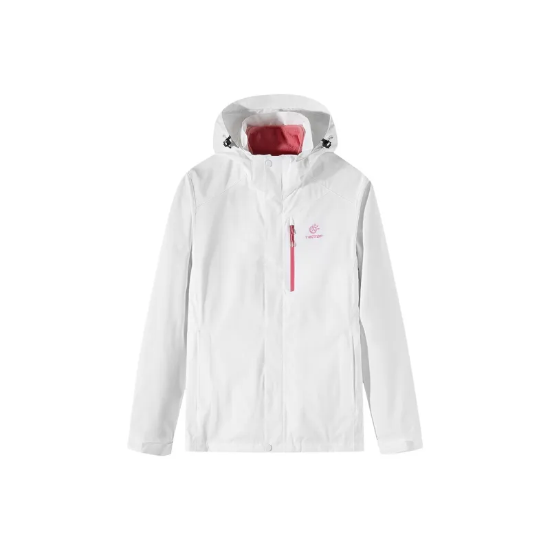 Tectop Windproof And Waterproof Windbreaker Jacket Women's Pure White-0
