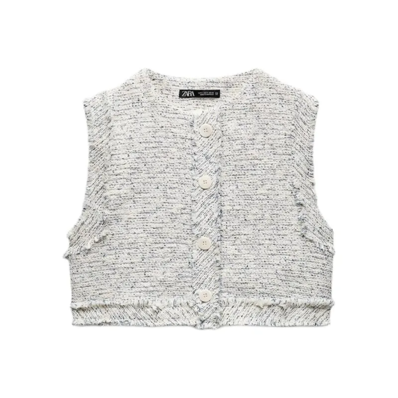 ZARA Vest Women's Nude/Sea Blue-0