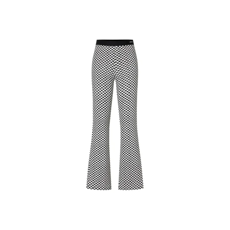 MO&CO Casual Pants Women's Black White-0