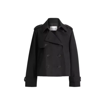 COACH SS25 Trench Coat Women's Black
