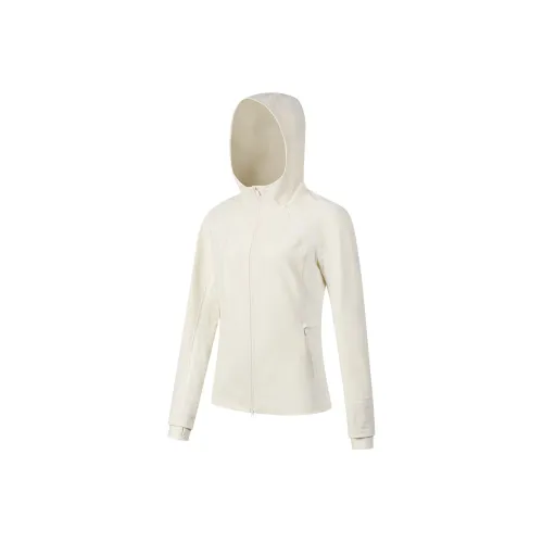 Saucony Breathable Lightweight Windbreaker Jacket Women's Oatmeal White