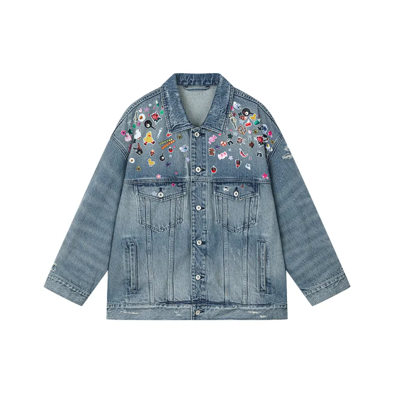 UOOYAA Denim Jacket Women's Denim Blue-0