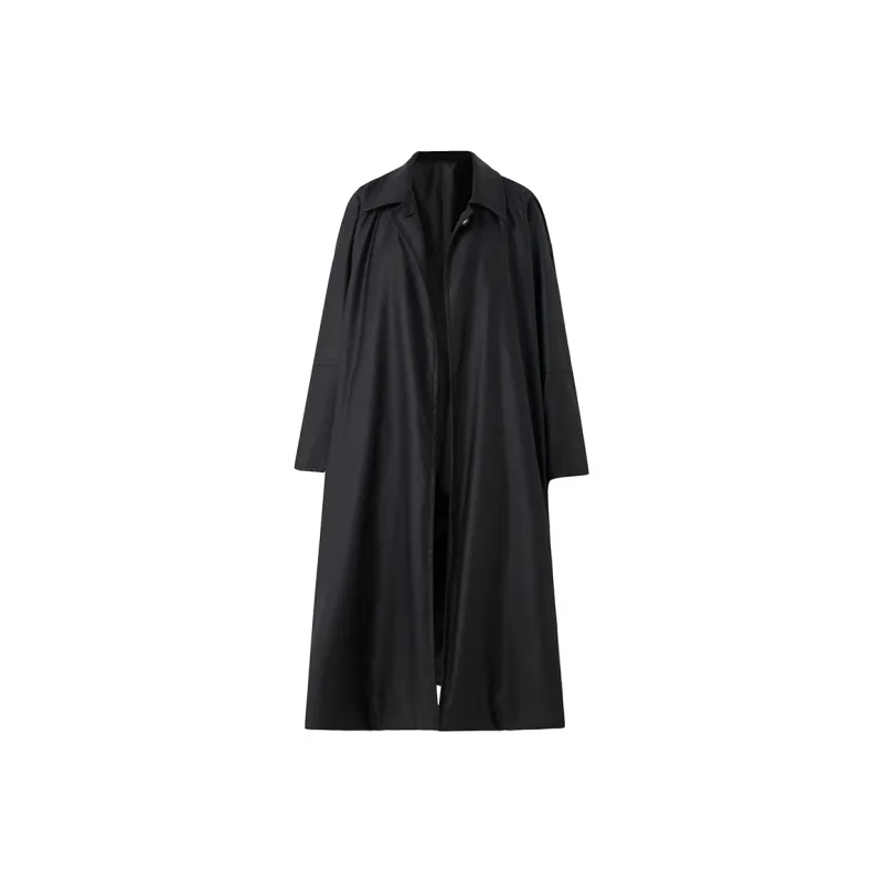 SOON FLOWER Trench Coat Women's Black-0