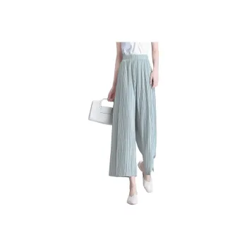 Mo Han Yi Mei Casual Pants Women's Light Blue