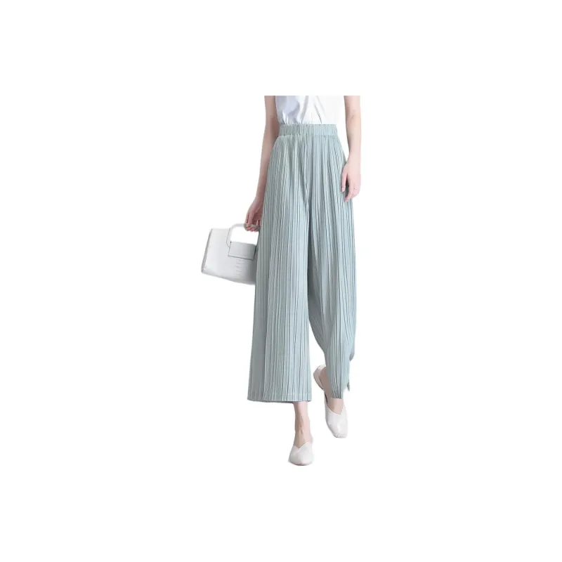 Mo Han Yi Mei Casual Pants Women's Light Blue-0