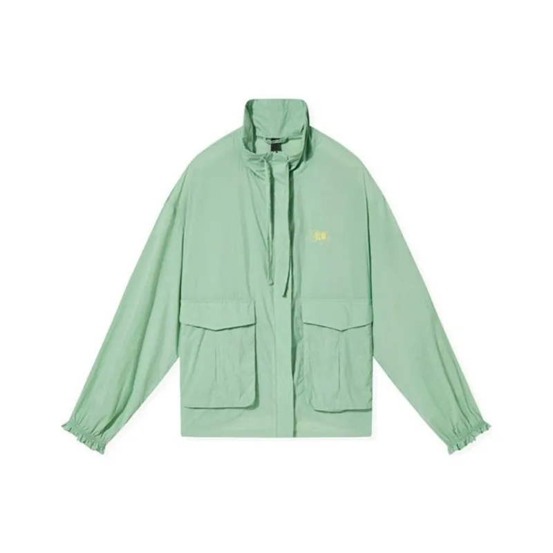QIAODAN Trench Coat Women's Eau Green-0