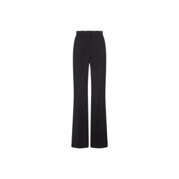 BALMAIN High Waist Lurex Striped Trousers