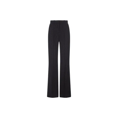 BALMAIN High Waist Lurex Striped Trousers