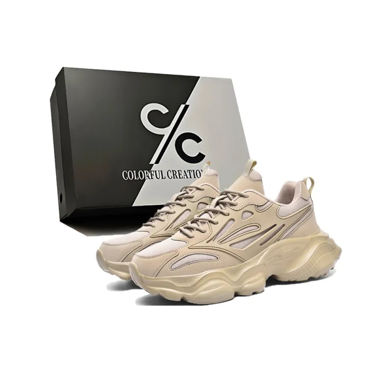 Colorful Creations Slip Resistant, Abrasion Resistant, Breathable, Lightweight Low Top Chunky Sneakers Men's-5