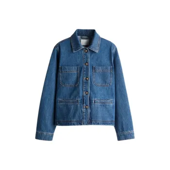 H&M Denim Jacket Women's Denim Blue