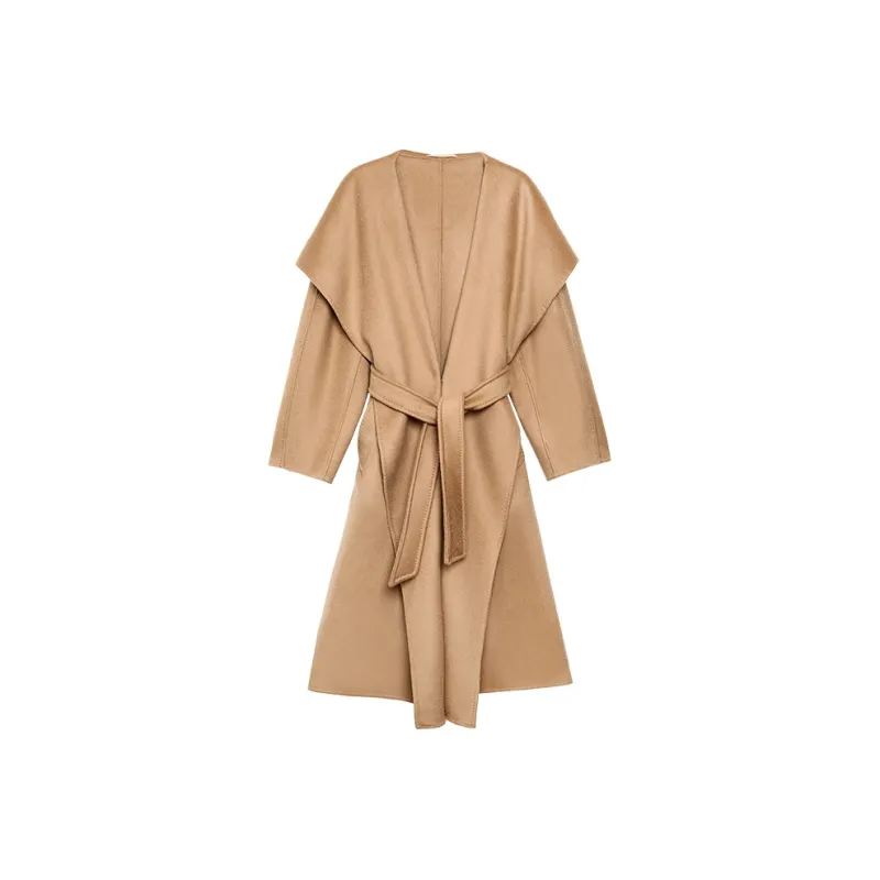 DEAR DEER PUFF Coats Women's Camel Water Ripple-0