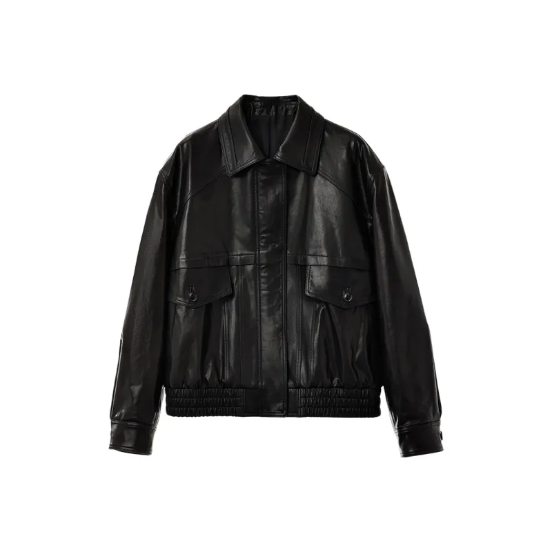 SINBOS Leather Jackets Women's Smoke Ink-0
