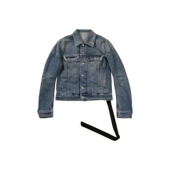 Rick Owens DRKSHDW Giacca Denim Trucker Jacket 'Washed Indigo'