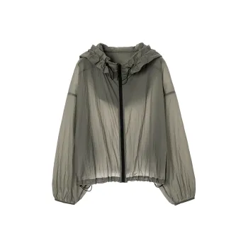 EKOOL Cropped Coat Women's Gray Green