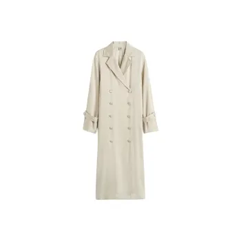 TOTEME Collared Button Up Trench Coat