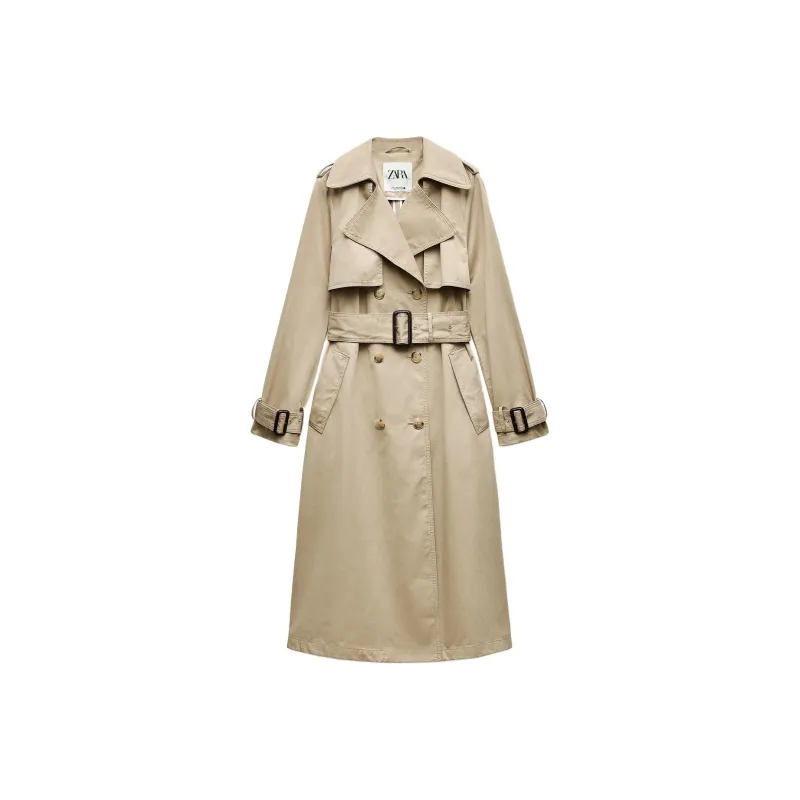 ZARA ZW Series Trench Coat Women's Brown-0