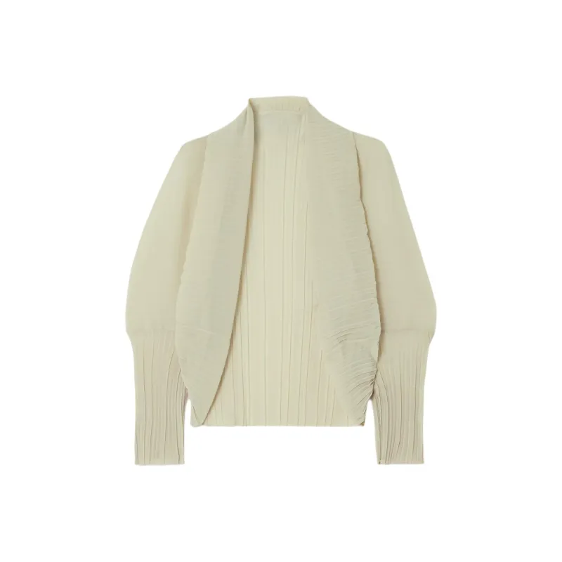 MaxMara Vesuvio Pleated Open Front Shrug-0