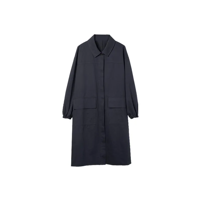 ZIMO Trench Coat Women's Navy Blue-0