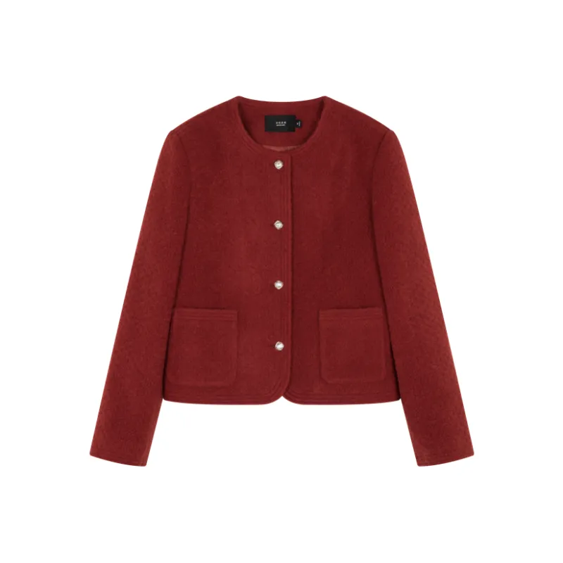 Mo Han Yi Mei New Year Coat Women's Cherry Red-0