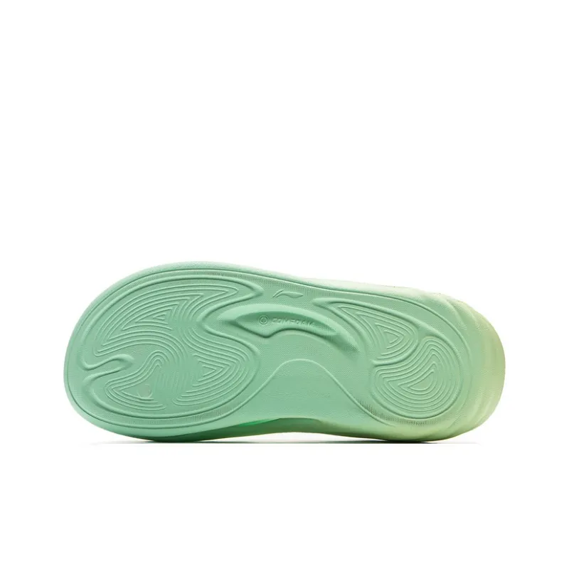 LiNing SOFT SLIPPER Slip Resistant Odor Resistant Cushioning Slide Slippers Unisex Yellow Green-4