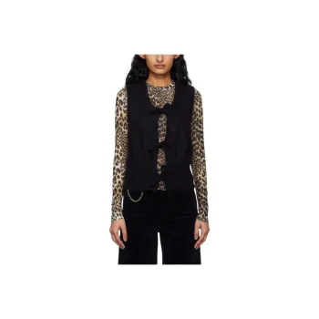 GANNI Vests Women's Black