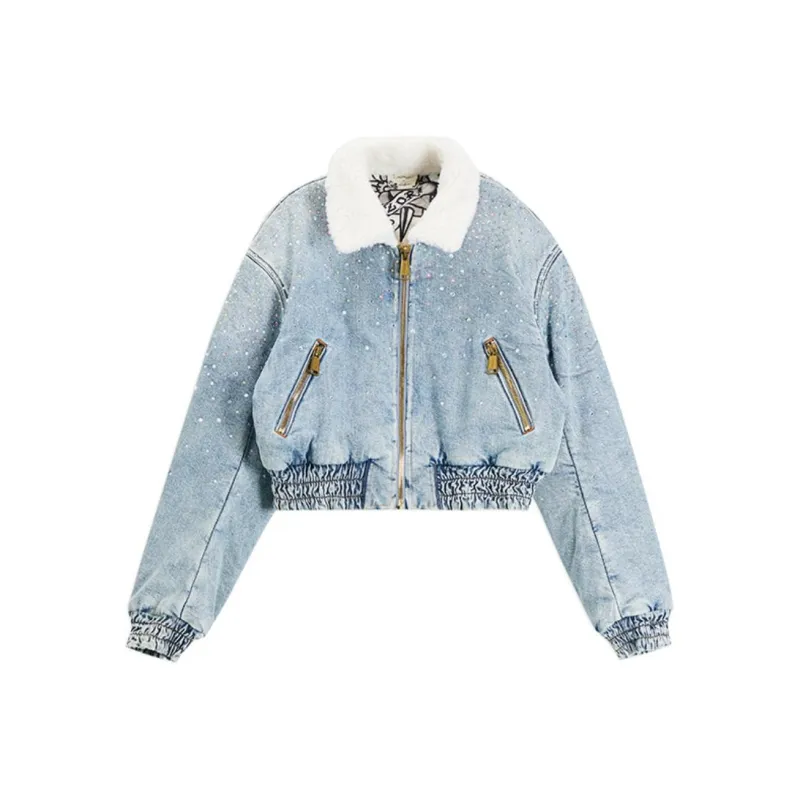 Ed Hardy x BRUNO FW24 Puffer Jacket Women's Indigo-0