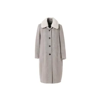 QIAOWANNI Coats Women's Pebble Gray