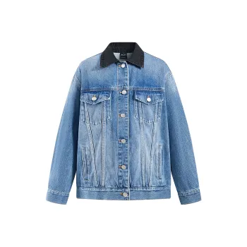 A21 Denim Jackets Women's Light Blue