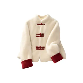 Cypress House Velvet feel Coat Women's Ecru